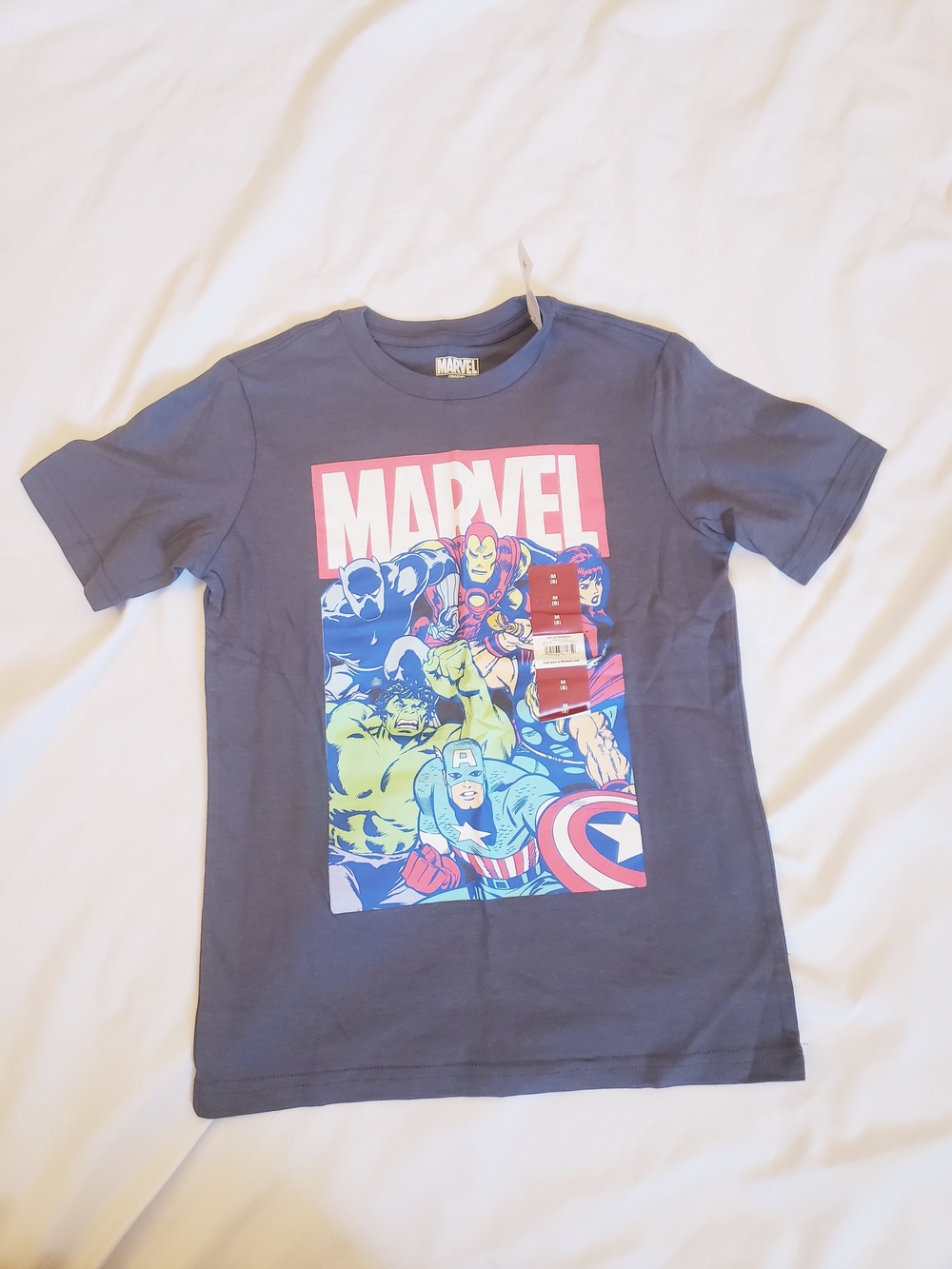 Boys Medium Marvel Graphic Tee with Classic Avengers